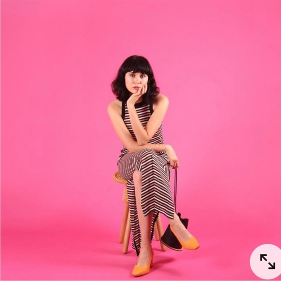 GANNI Suki Glitter Striped Maxi Dress XS - Picture 2 of 10